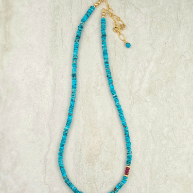 James + Jezebelle | Turquoise + Ruby Necklace