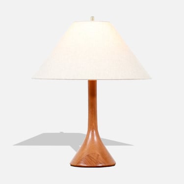 Danish Modern Sculpted Teak Table Lamp