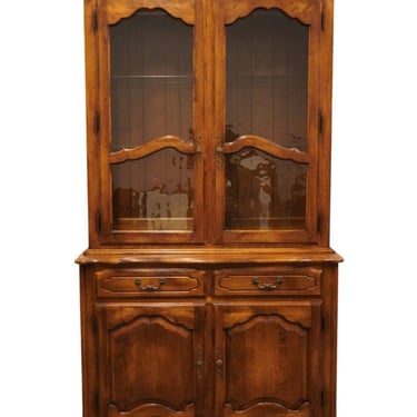 ETHAN ALLEN Country French Collection Maple 45" Buffet w. Lighted Display China Cabinet 26-6306 / 26-6308 