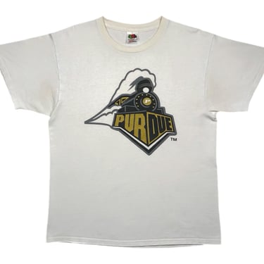 Vintage 90s University of Purdue Boilermakers Collegiate Graphic T-Shirt Size Large 