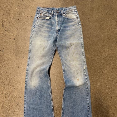 Vintage Levi's Bootcut Jeans Orange Tab 517  Distressed 29x30 