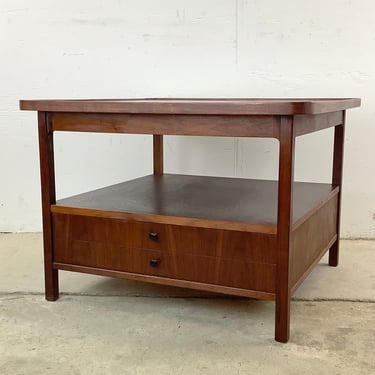 Mid-Century Two Drawer End Table, Jack Cartwright for Founders 