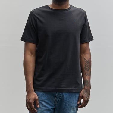 Merz b. Schwanen 215 Loopwheeled Cotton T-Shirt, Deep Black
