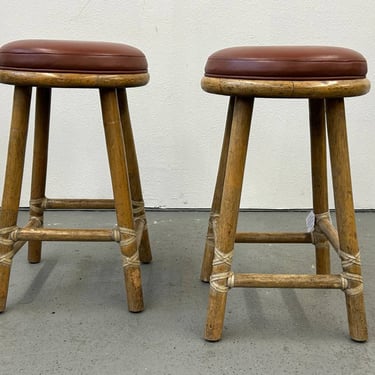 McGuire Rattan Bar Stools