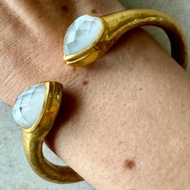 Julie Vos 24K Gold &amp; Glass Hinged Bracelet