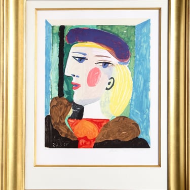 Femme Profile (Marie-Therese Walter), Pablo Picasso (After), Marina Picasso Estate Lithograph Collection 