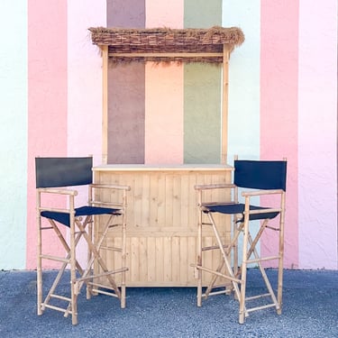 Kips Bay Show House Tiki Bar and Stools