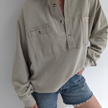 Amazing 90s Taupe Leisure Henley