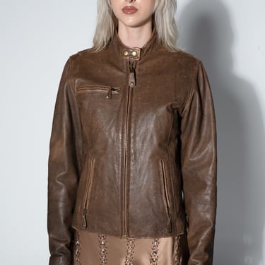 Distressed Brown Wilsons Leather Jacket