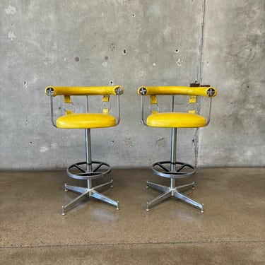 Vintage 1970s Swivel Bar Stools