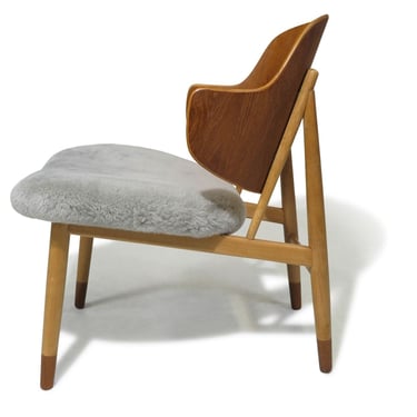 Ib Kofod Larsen Teak and Beech Lounge Chair