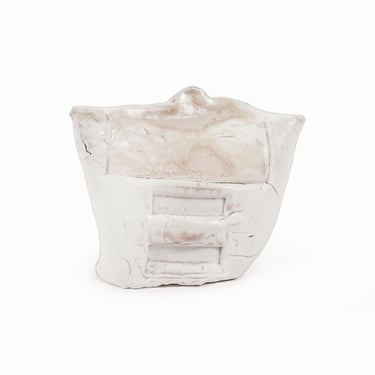 Viviane Thelen Porcelain Sculpture Abstract White Belgian Vintage 
