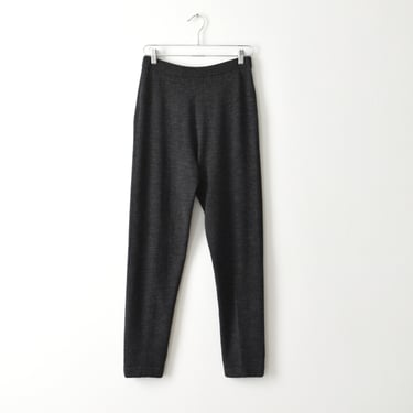 vintage merino knit pants, 90s high waisted wool leggings 