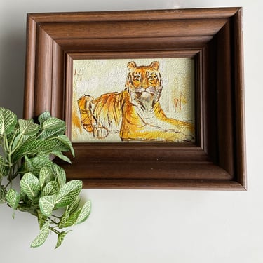 Original Small Tiger Painting Art