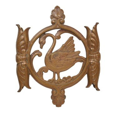 Reclaimed Ornate Bronze Swan Piece