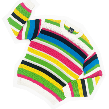 Versace Jeans Couture 90s rainbow striped sweater