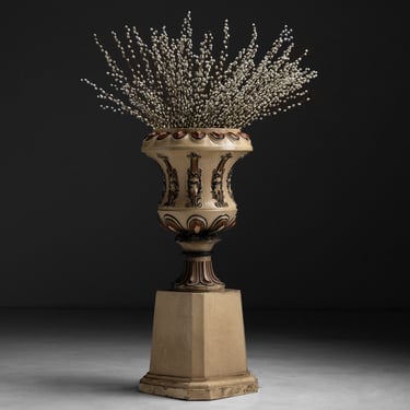 Glazed Terracotta Garden Urn
