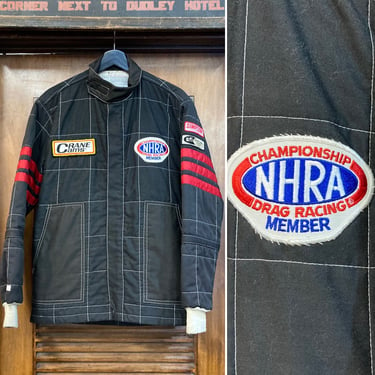 Vintage 1960’s NHRA Hot Rod Drag Race Safety Racing Jacket, 60’s Jacket, 60’s Drag Race, 60’s Hot Rod, Vintage Clothing 