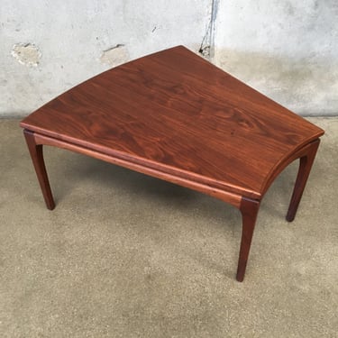 Mid Century Walnut Wedge End Table