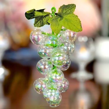 VINTAGE: Glass Glove Grape Cluster Ornament - Blown Glass Ornament - Fruit Ornament - SKU 30-403-00040219 
