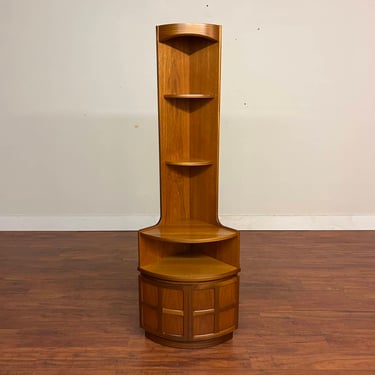Vintage Tall & Narrow Teak Corner Cabinet