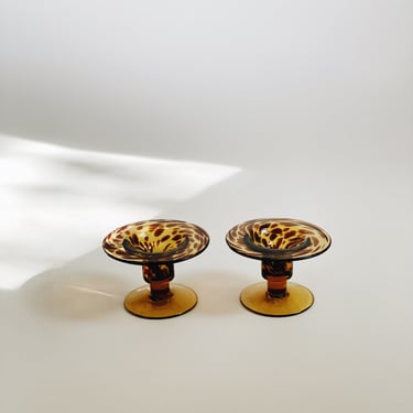 Glass Candlestick Holders