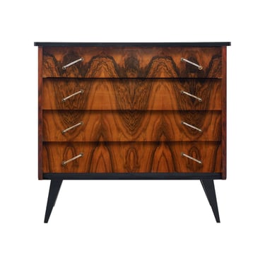 Mid-Century French Burled Chest of Drawers