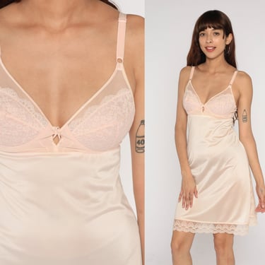 1960s Nylon and Lace Short Slip