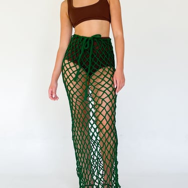 Green Crochet Mermaid Skirt (XS-XL)