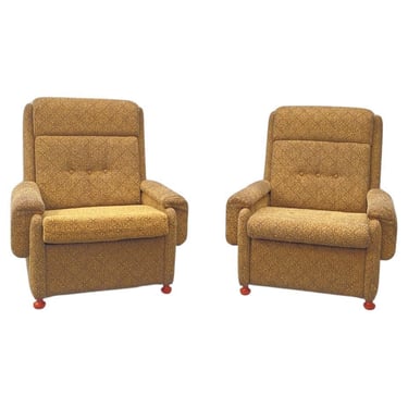 Eastern bloc Vintage armchairs, 1980s, Czechoslovakia 