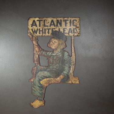 Antique Dutch Boy Paint Sign c.1920