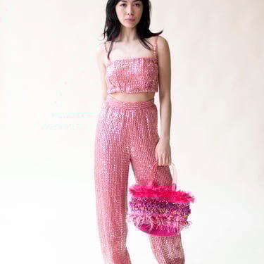 1970s Sequin Pants Set 