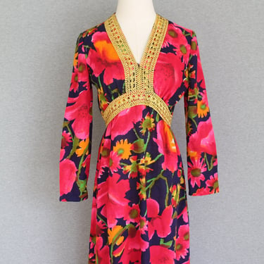 1970s - Cocktail - Party Dress - Mid Century Mod - Special Event Dress - Estimated size M 8/10 
