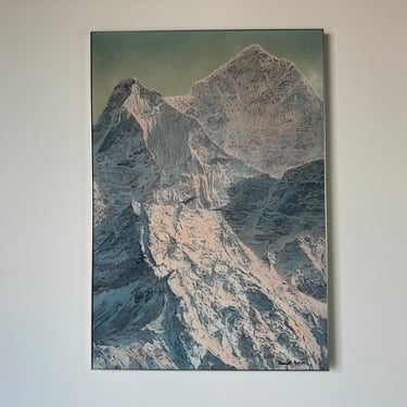 1980's Daniel  Nobori  " Kangtaiga Nepal " Oil Landscape Painting 