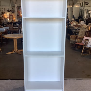 3 Tier White Bookshelf