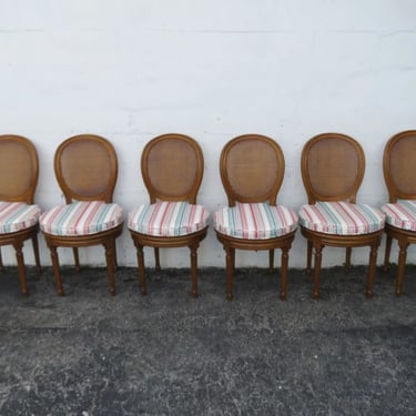 Grange French Caned Dining Chairs Set of Six 3890