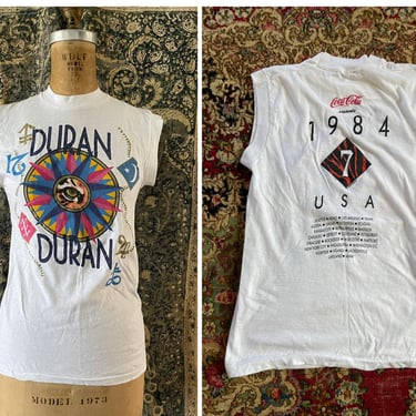 Authentic vintage 1984 Duran Duran Seven and the Ragged Tiger original tour tshirt, band tee, ladies XS 