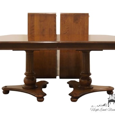 ETHAN ALLEN Classic Manor Solid Maple 101" Double Pedestal Dining Table 15-6013 