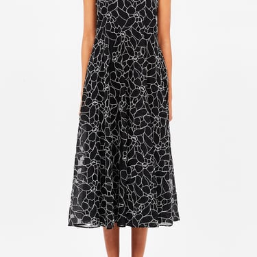 Kiana Sleeveless Midi Dress - Noir