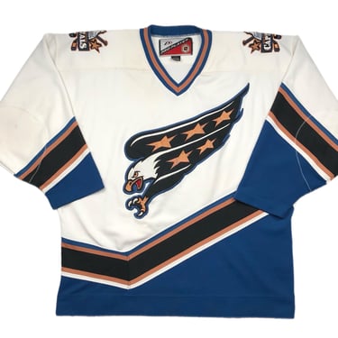 Vintage 90s Pro Player Washington Capitals Hockey Team Alternate/Away NHL Jersey Size Large/XL 