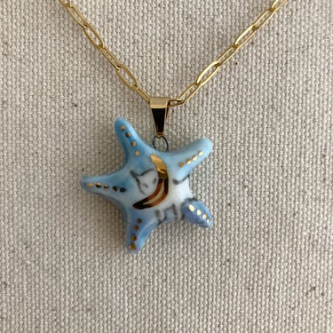 Stars Charms | Handmade Porcelain Charm Pendants | Art Lovers and Cat Charms | Make Your Own Charm Necklace | Ceramic Pendant Charms 