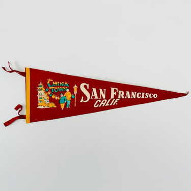 Vintage San Francisco California Souvenir Pennant 