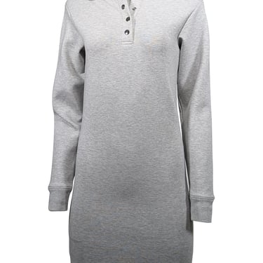 Frame - Heather Grey Knit Collared Mini Dress Sz XS