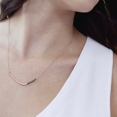 Colleen Mauer Designs | Mini Gold + Black Inflecto Necklace