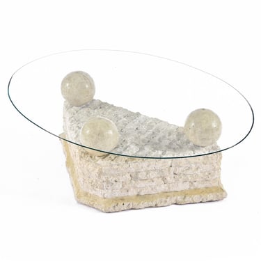 Maitland-Smith Style Nineteen-Laties Mactan Tessellated Stone Coral Coffee Table Base 