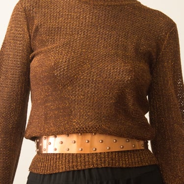 1970s Copper Metal "Dotted" Belt 
