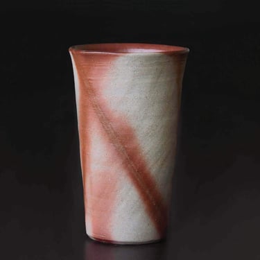 Bizen Ware Tumbler with Hidasuki Markings - Japanese Wood-fired Pottery 