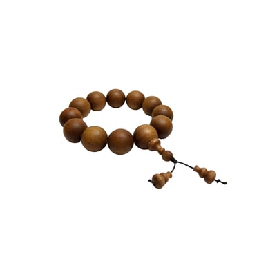 Chinese Natural Sandalwood Beads Hand Rosary Praying Bracelet ws4688E 