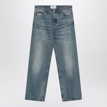 Ami Paris Wide Washed Denim Jeans Men