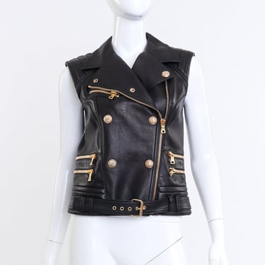 Leather Biker Vest